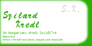 szilard kredl business card